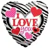 Balão Foil 18 I Love You Coração Stripes