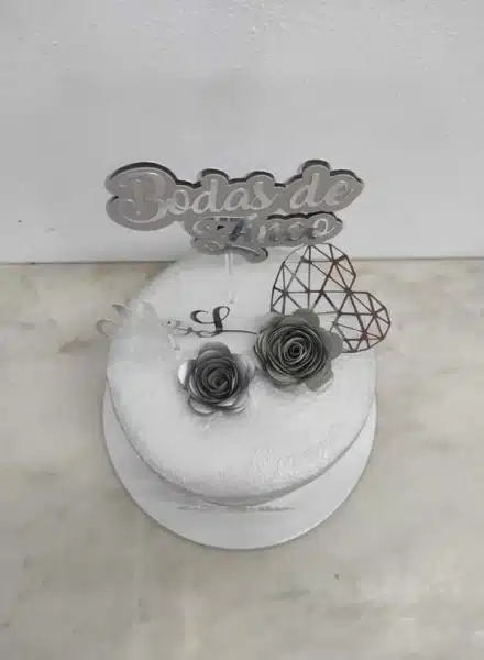 Topper Bodas de Zinco.