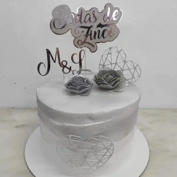 Topper Bodas de Zinco