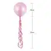 Balão com Tassel Rosa e Branco