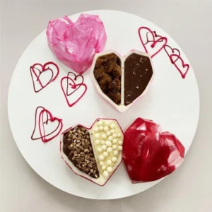 Molde de Chocolate Especial 3 Partes – Coração Lapidado 200g