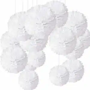 Pompoms Papel Branco