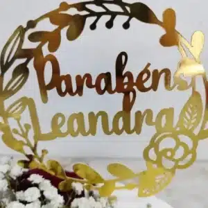 Topper grinalda redondo.