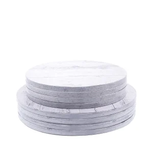 Base Redonda Efeito Madeira Branca pormenor