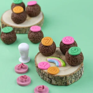 Carimbos números fofos detalhe