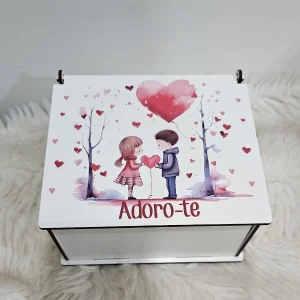 Caixa em MDF Dia dos Namorados Adoro-te