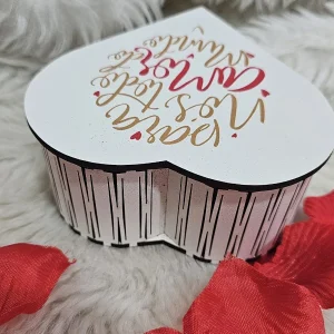 Coração em MDF Namorados pormenor