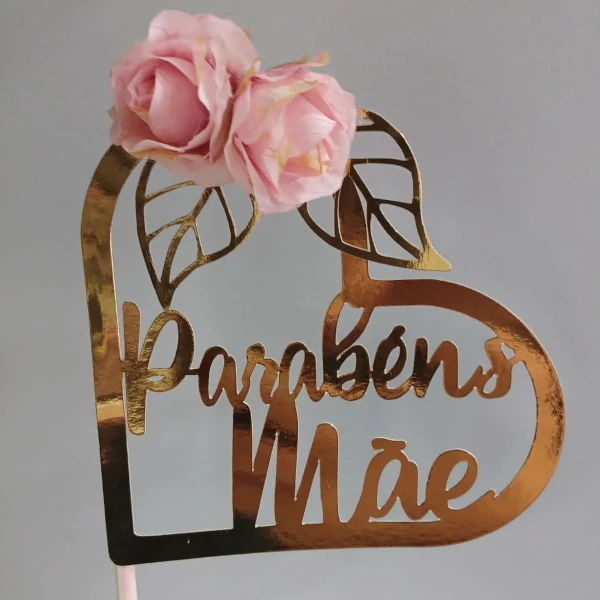 Topper Parabéns Mãe