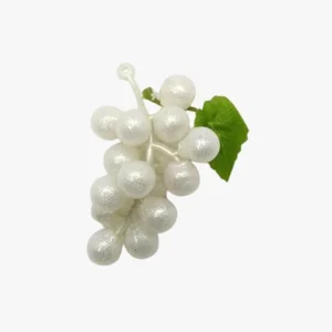 Uvas plástico brancas decoração de bolos