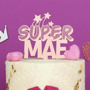 Topper Super Mãe em Acrílico